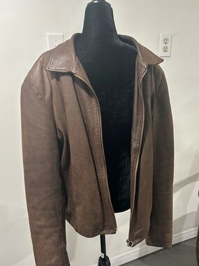 Vintage Italian Leather Bomber Jacket